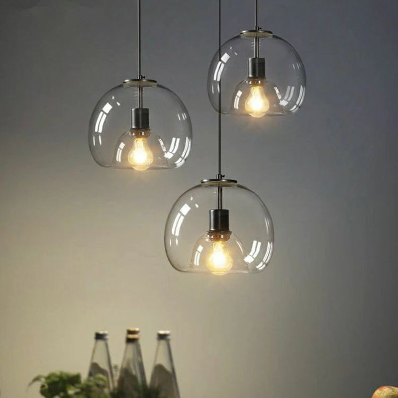 Industrial LED pendant light with 3 lights
