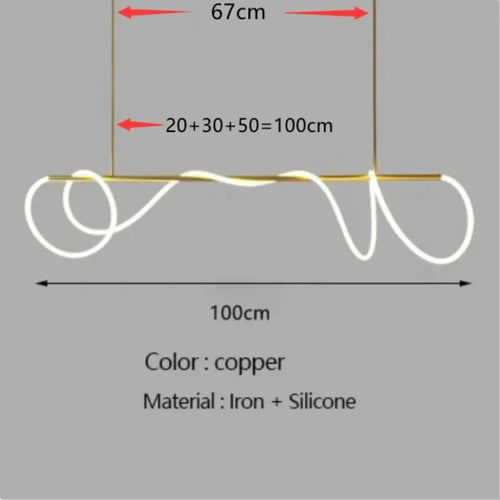 Nordic designer LED dimmable chandelier for indoor use - vue 25 sur 25