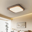 Elegant retro medieval-style wooden LED ceiling light