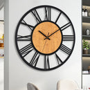 large 3d nordic retro roman numerals decorative silent wall clock