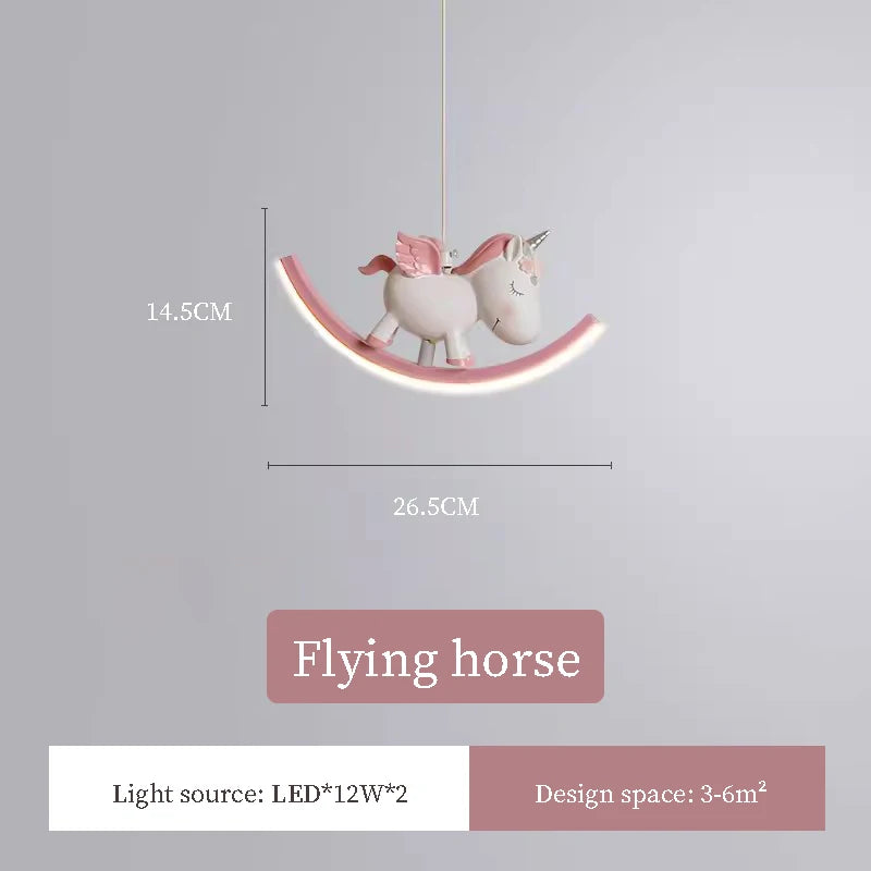 Cute animal chandelier bedside lamps for children modern decor