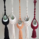 macrame wall hanger for air plants bohemian style