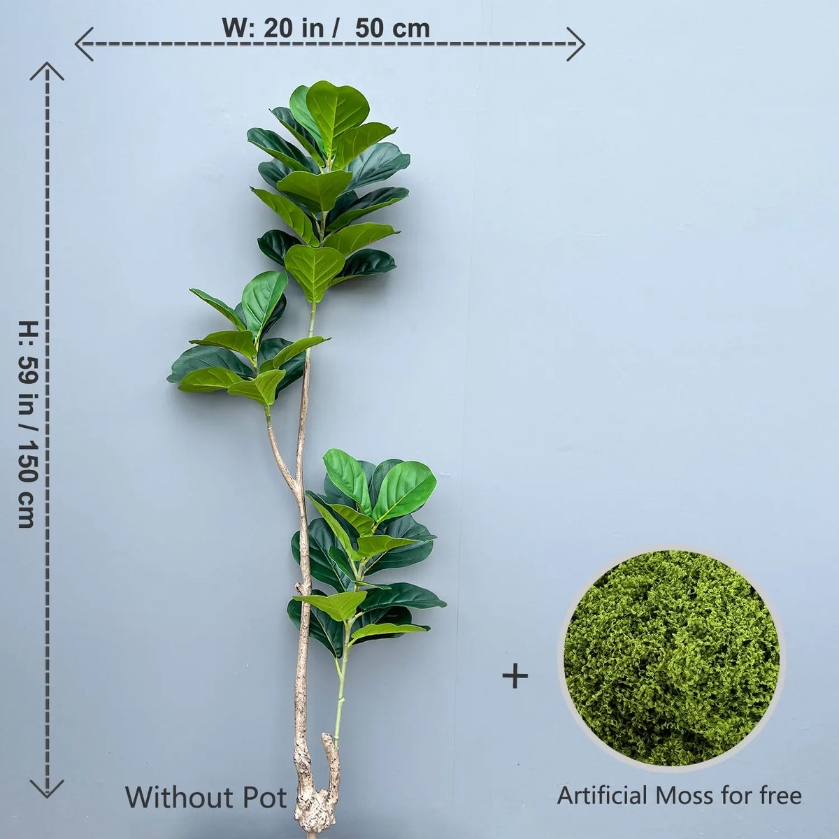 Artificial ficus branches with large banyan leaves for garden decoration - vue 36 sur 36