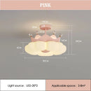 Romantic cloud-shaped ceiling light for children's room