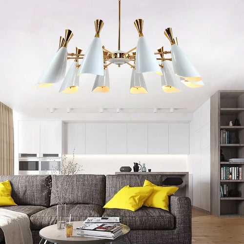 Modern nordic designer chandelier for elegant interiors - vue 4 sur 14