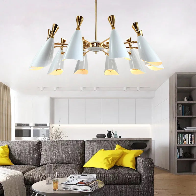 Modern nordic designer chandelier for elegant interiors - vue 4 sur 14