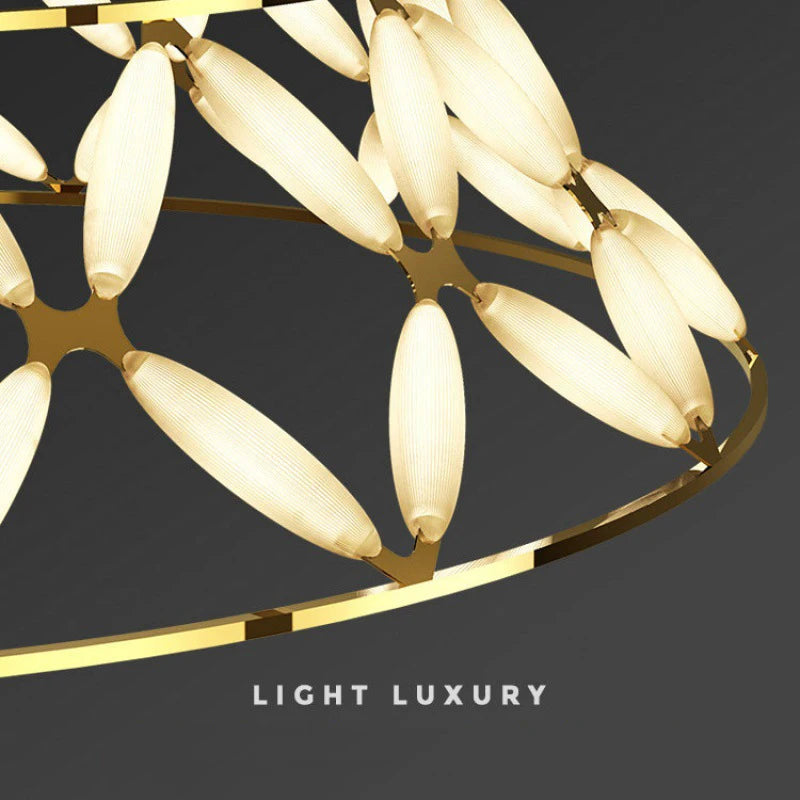 Modern minimalist LED ceiling light with decorative lampshade - vue 6 sur 13