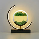 LED sand art table lamp for dynamic interior decoration