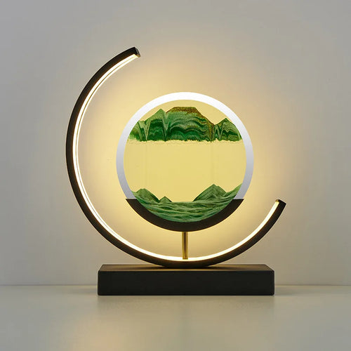 LED sand art table lamp for dynamic interior decoration - vue 13 sur 16