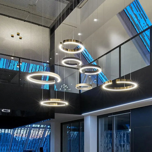 German design c ring pendant light with colour changing - vue 3 sur 24