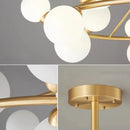 Modern acrylic and black gold brass chandelier for indoor lighting