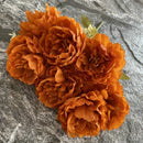 Bouquet of seven silk peonies for home and wedding decoration