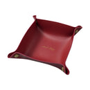 Leather storage box for desk and accessories