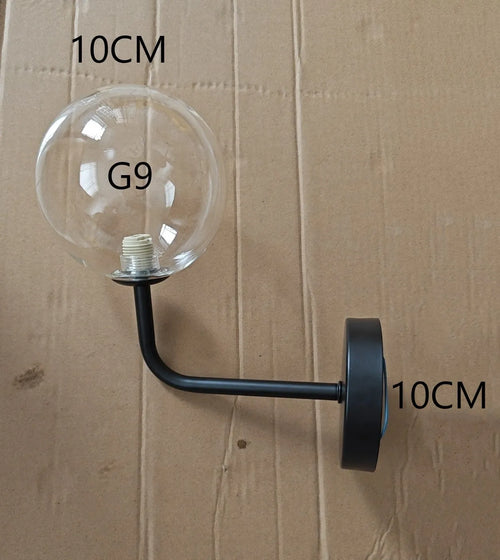 Vintage black iron LED retro wall light - vue 12 sur 12
