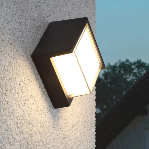 modern waterproof outdoor wall light for garden and balcony - vue 5 sur 12