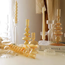 Vintage glass candle holder for weddings and romantic dinners