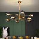 Modern LED chandelier with 10 globes decorative light