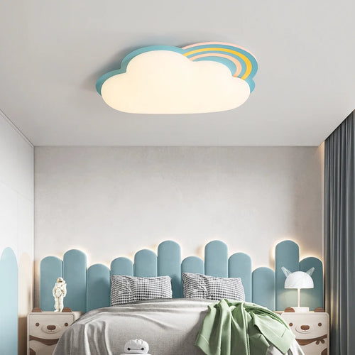 Rainbow cloud ceiling light for children's bedroom creative decor - vue 4 sur 7