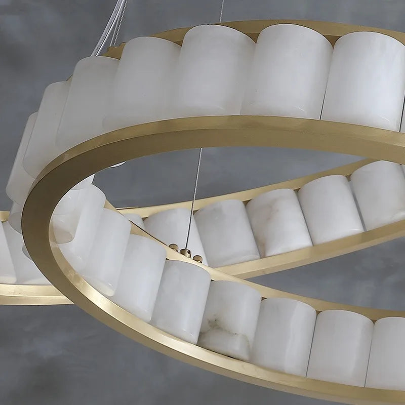 Spanish natural marble luxury chandelier for hotel - vue 6 sur 15
