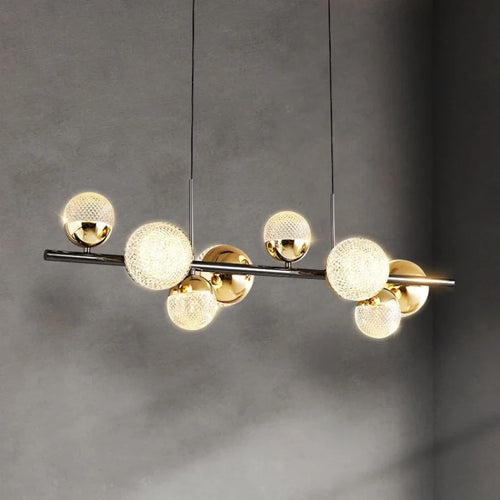 Modern glass LED chandelier for interior decoration - vue 7 sur 8
