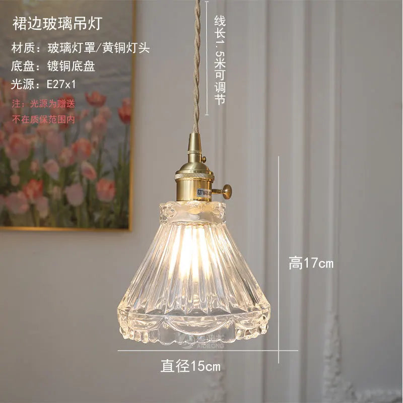 Modern Nordic glass pendant light for elegant interiors - vue 9 sur 10