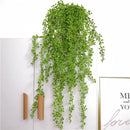 Decorative artificial succulent plants in rattan for hanging garden