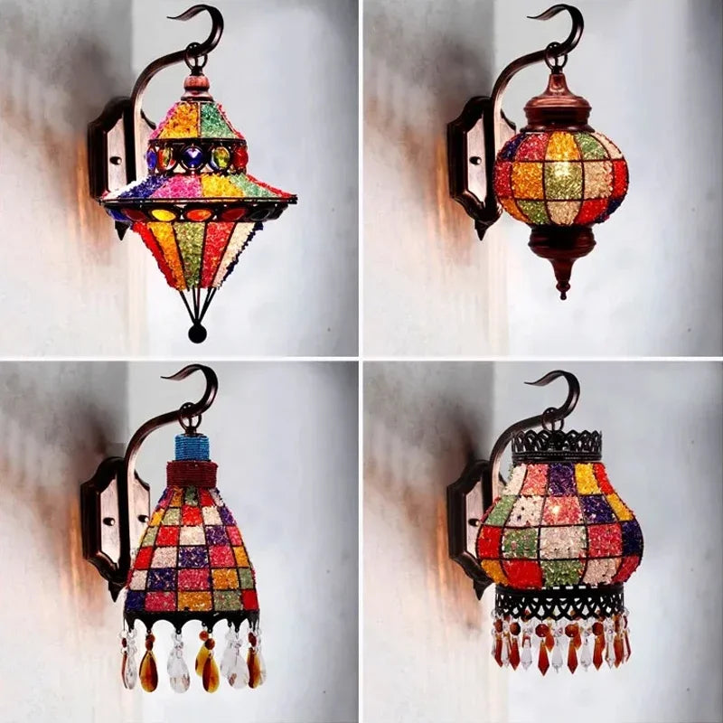 Retro bohemian wall light for a cosy interior