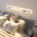 Multifunction LED bedside wall light with USB port and wireless charger