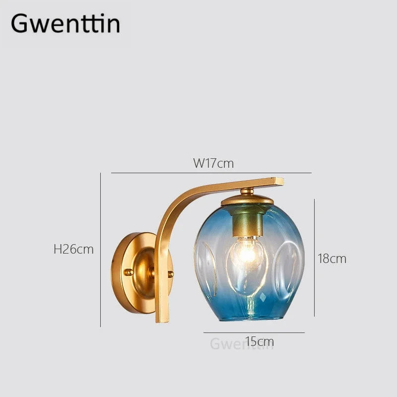 Modern bubble stained glass wall light for interior decoration - vue 8 sur 15