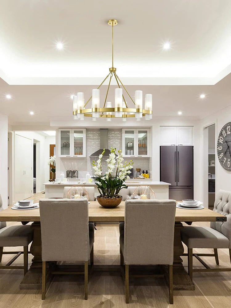American vintage dimmable LED chandelier for unique lighting - vue 3 sur 10