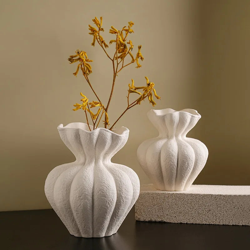 ceramic vase for dried flowers modern vintage decoration