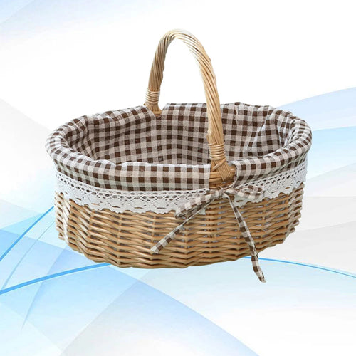 Zerodeko Little Red Riding Hood wicker basket for storage and picnics