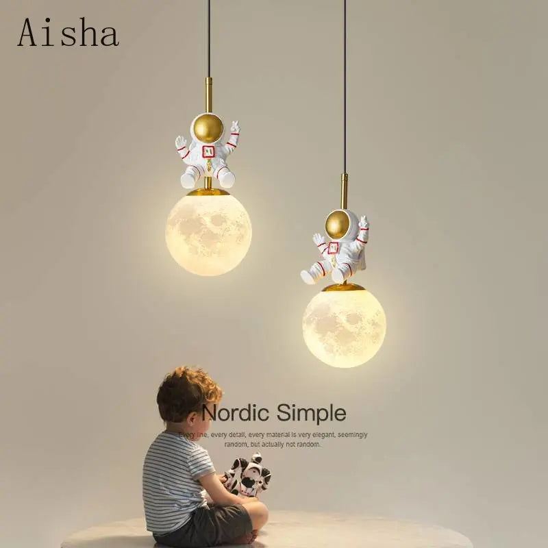 Nordic astronaut pendant light decorative interior lamp
