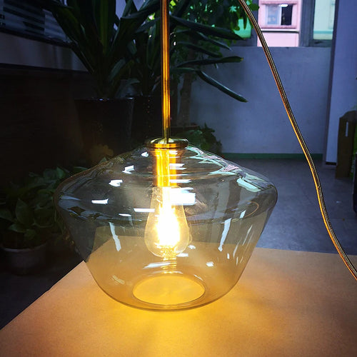 Modern Nordic glass pendant light, creative minimalist style - vue 7 sur 14
