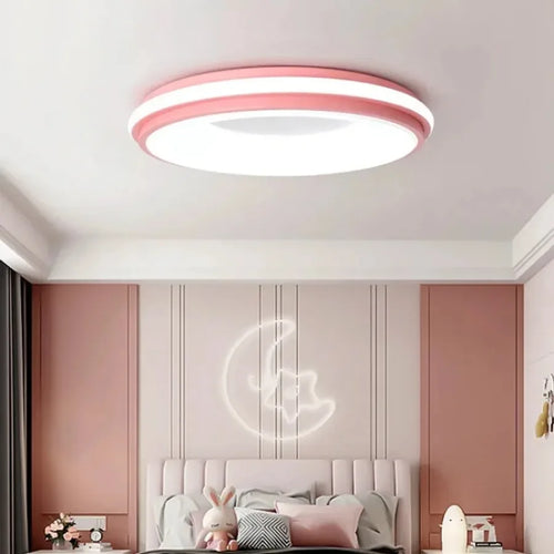 Modern LED ceiling light macaron remote dimming indoor decoration - vue 4 sur 12