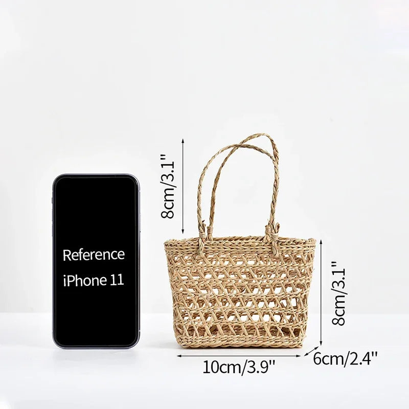 rattan picnic basket for storage and home decor - vue 8 sur 10