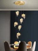 Modern LED chandelier suspended designer lighting for contemporary spaces