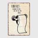 retro metal sign for fun wall decor