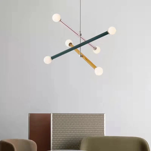 Minimalist art deco chandelier pendant light - vue 4 sur 10