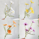 5 white daisy heads artificial flowers for festive decorations
