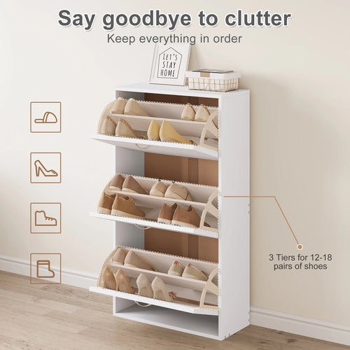high shelf shoe organizer with folding drawers - vue 7 sur 6