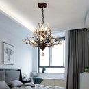 Vintage candle pendant light nordic LED crystal chandelier for living room, bedroom, kitchen, villa, hotel hall