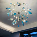 Natural agate LED ceiling light for romantic interior decoration