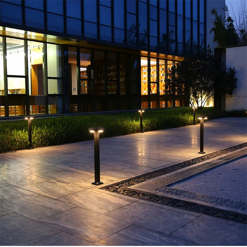 Waterproof solar LED floor lamp for garden with monocrystalline silicon