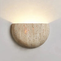 Medieval style retro LED wall lamp in natural stone