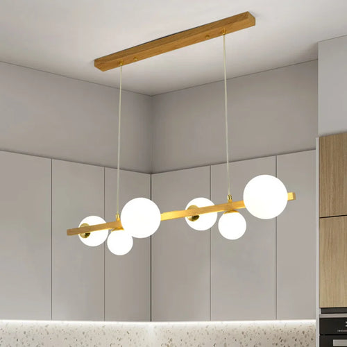 Glass shade chandelier pendant light for home decor - vue 7 sur 10