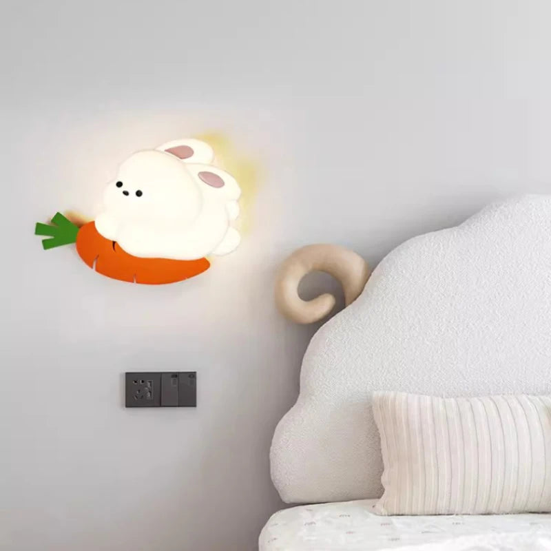 applique murale lapin mignon pour chambre enfant chaleureuse et moderne - vue 4 sur 8