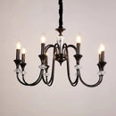 Elegant retro crystal chandelier for indoor lighting