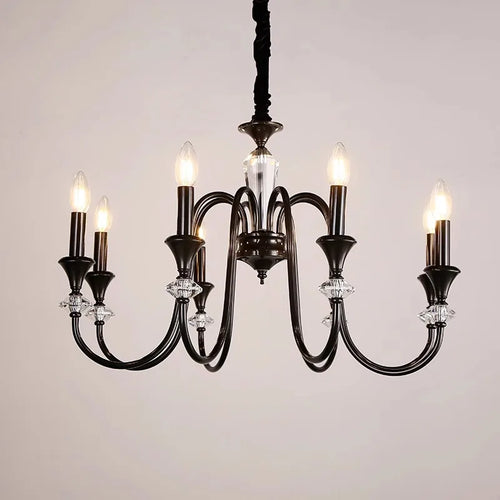Elegant retro crystal chandelier for indoor lighting - vue 5 sur 11