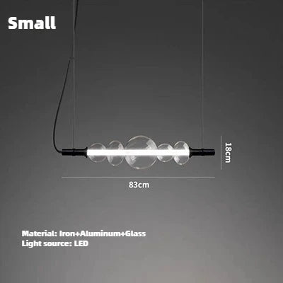 Modern glass bar counter with minimalist pendant lighting - vue 10 sur 9